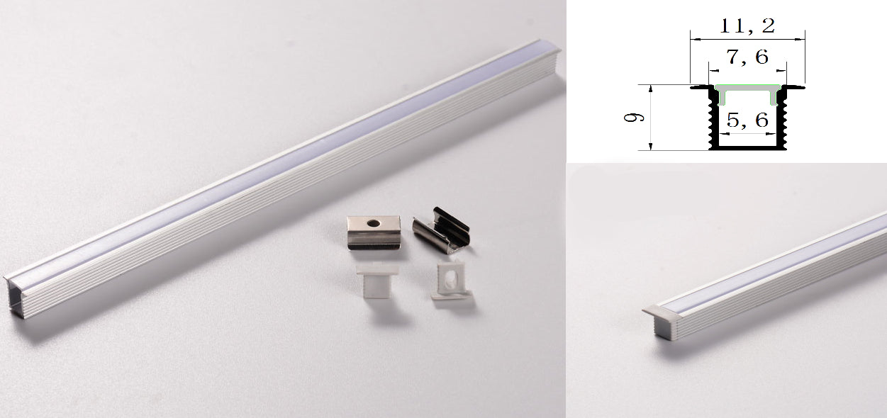 Profil led aluminiu HSM- 101/2 – aplicat/2m